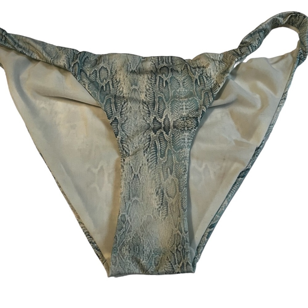 MONICA HANSEN Beachwear Bikini Bottoms Green Swirl Sz Medium Women